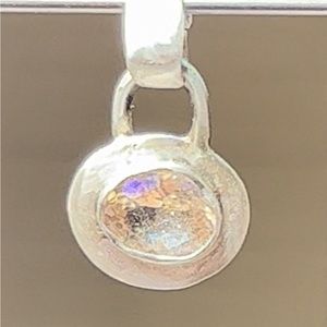 NWT HANDMADE Sterling silver, pink citrine pendant Price firm